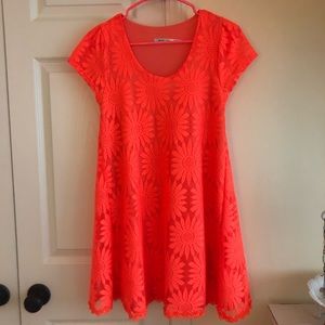 Urban Outfitters Orange Sunflower Dress